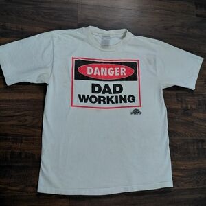 Vintage Home Improvement T Shirt - Dad Working - Size Large - Has stains & Wear
